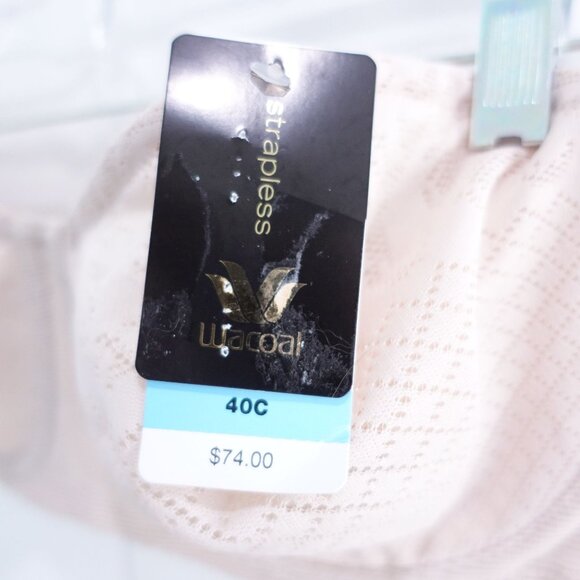 NEW Wacoal Visual Effects Strapless Minimizer Bra Sand Size 40C NO STRAPS - Picture 5 of 5